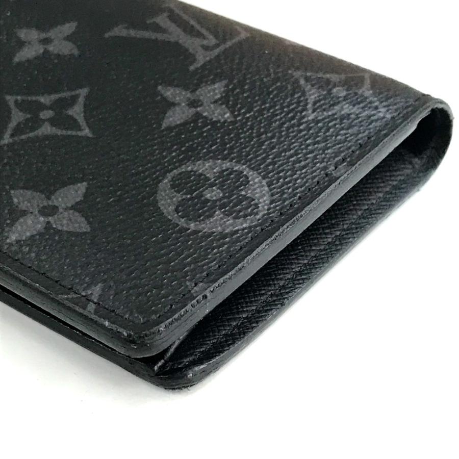 LOUIS VUITTON ルイヴィトン M61697 ポルトフォイユ ブラザ 2つ折り財布  モノグラムエクリプス 長財布 ブラック メンズ【中古】 | LOUIS VUITTON | 05