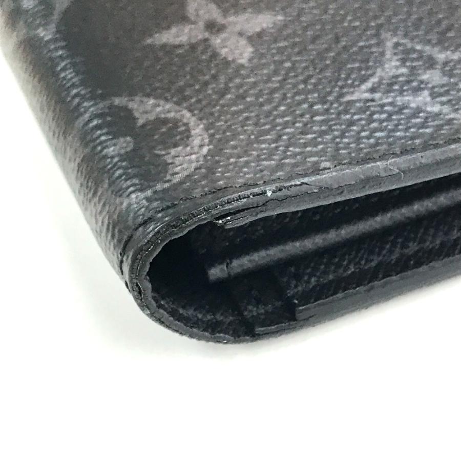 LOUIS VUITTON ルイヴィトン M61697 ポルトフォイユ ブラザ 2つ折り財布  モノグラムエクリプス 長財布 ブラック メンズ【中古】 | LOUIS VUITTON | 06