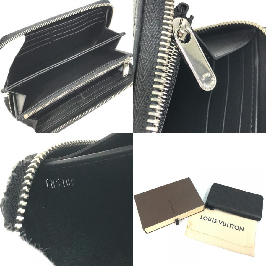 LOUIS VUITTON ルイヴィトン M61867 モノグラムマヒナ ジッピーウォレット ラウンドファスナー 長財布 ブラック レディース【中古】美品. | LOUIS VUITTON | 09