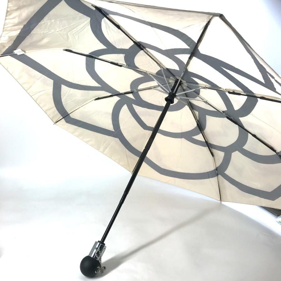 CHANEL シャネル ワンタッチ 折り畳み アンブレラ カメリア ココマーク 傘 ベージュ系 レディース【中古】 | CHANEL | 02