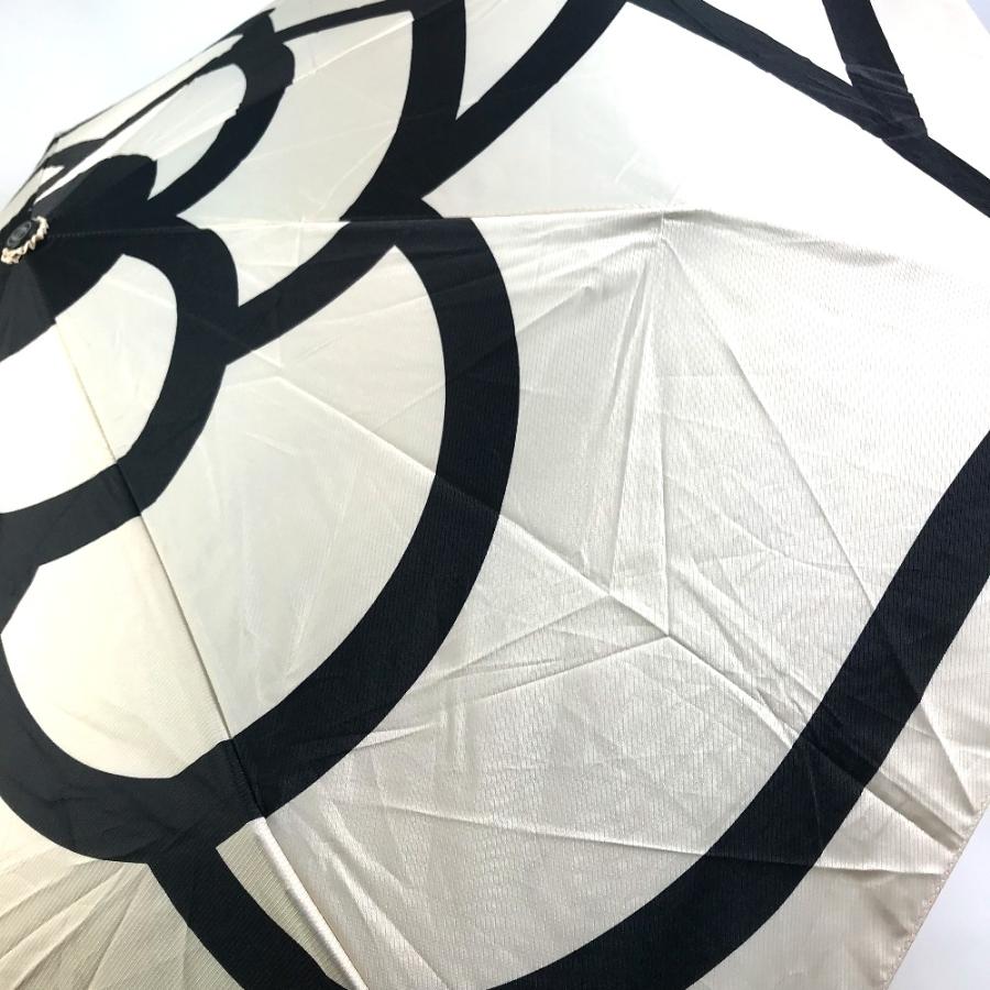 CHANEL シャネル ワンタッチ 折り畳み アンブレラ カメリア ココマーク 傘 ベージュ系 レディース【中古】 | CHANEL | 04