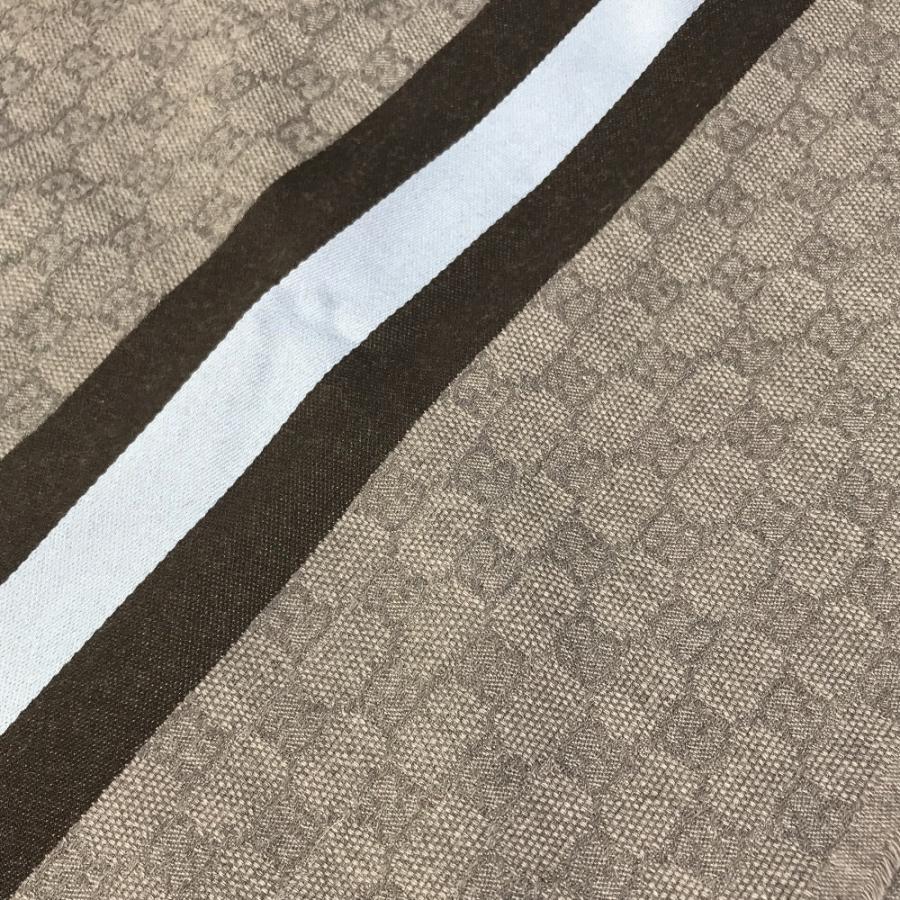 GUCCI グッチ 542984 GG フリンジ マフラー ウール グレー×ブルー×ブラック メンズ【中古】 | GUCCI | 04