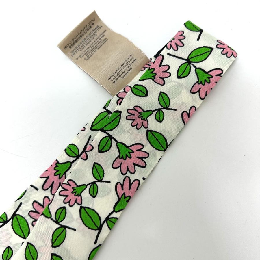 GUCCI グッチ 656611 ドラえもん DORAEMON スカーフ フローラ ネックボウ スカーフ シルク ホワイト レディース【中古】 | GUCCI | 05