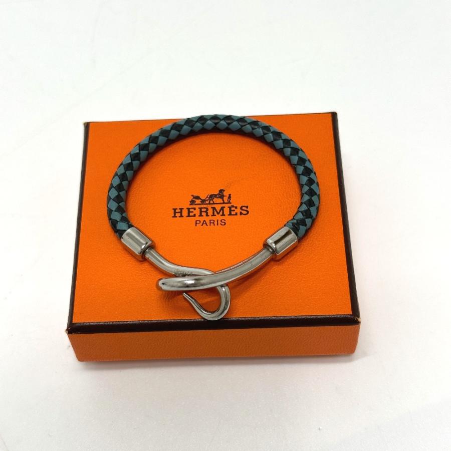 HERMES エルメス イントレチャート ジャンボ シングル ブレスレット レザー ブルー系 レディース【中古】 | HERMES | 04