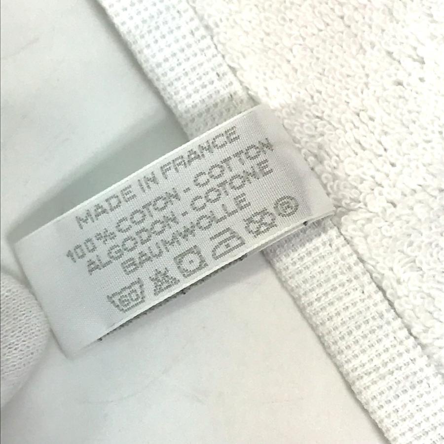 HERMES エルメス Hロゴ アヴァロン  ハンドタオル タオル コットン ブルー×ホワイト レディース【中古】未使用の画像