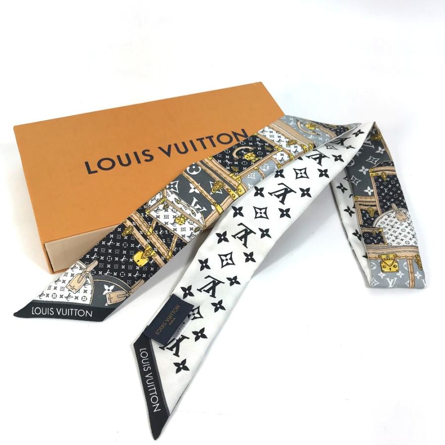 LOUIS VUITTON ルイヴィトン M76442 モノグラム バンドー BB レッツ ゴー ツイリー スカーフ シルク ホワイト レディース【中古】未使用｜reference｜09