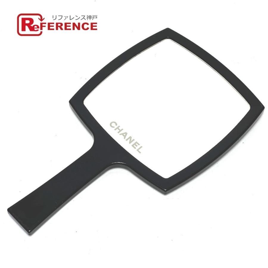 CHANEL シャネル 手鏡 ミラー ノベルティ CC ココマーク 鏡 ブラック レディース【中古】 | CHANEL