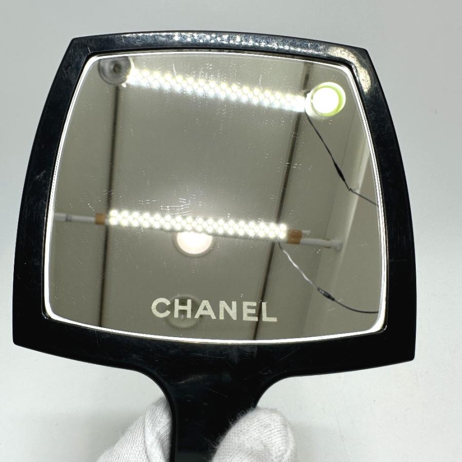 CHANEL シャネル 手鏡 ミラー ノベルティ CC ココマーク 鏡 ブラック レディース【中古】 | CHANEL | 03