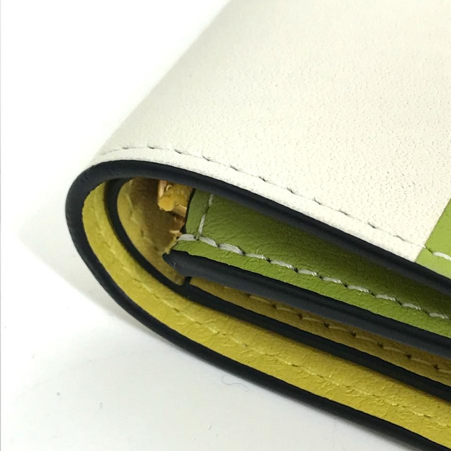 美品 LOEWE ロエベ 262146 千と千尋の神隠し ジブリ オオトリサマ 3つ折り財布 グリーン×オフホワイト レディース【中古】 | LOEWE | 06