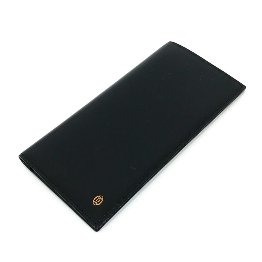 CARTIER カルティエ 札入れ 2つ折り ウォレット  長財布 ブラック メンズ【中古】 | Cartier | 02