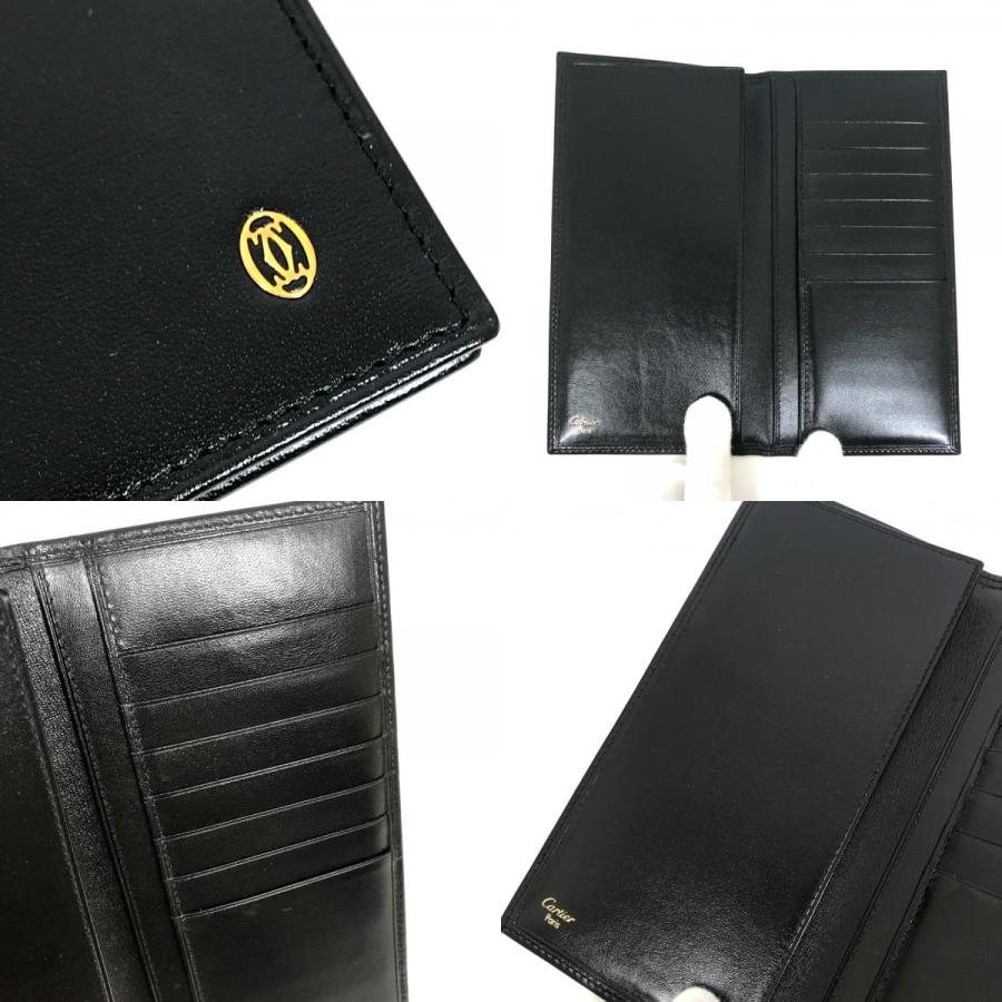 CARTIER カルティエ 札入れ 2つ折り ウォレット  長財布 ブラック メンズ【中古】 | Cartier | 08