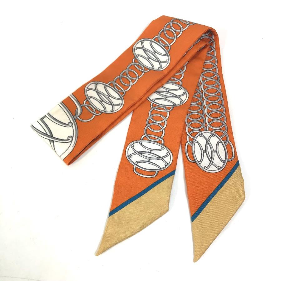 HERMES エルメス ツイリー リフト・プロフィール スカーフ オレンジ レディース【中古】 | HERMES | 01