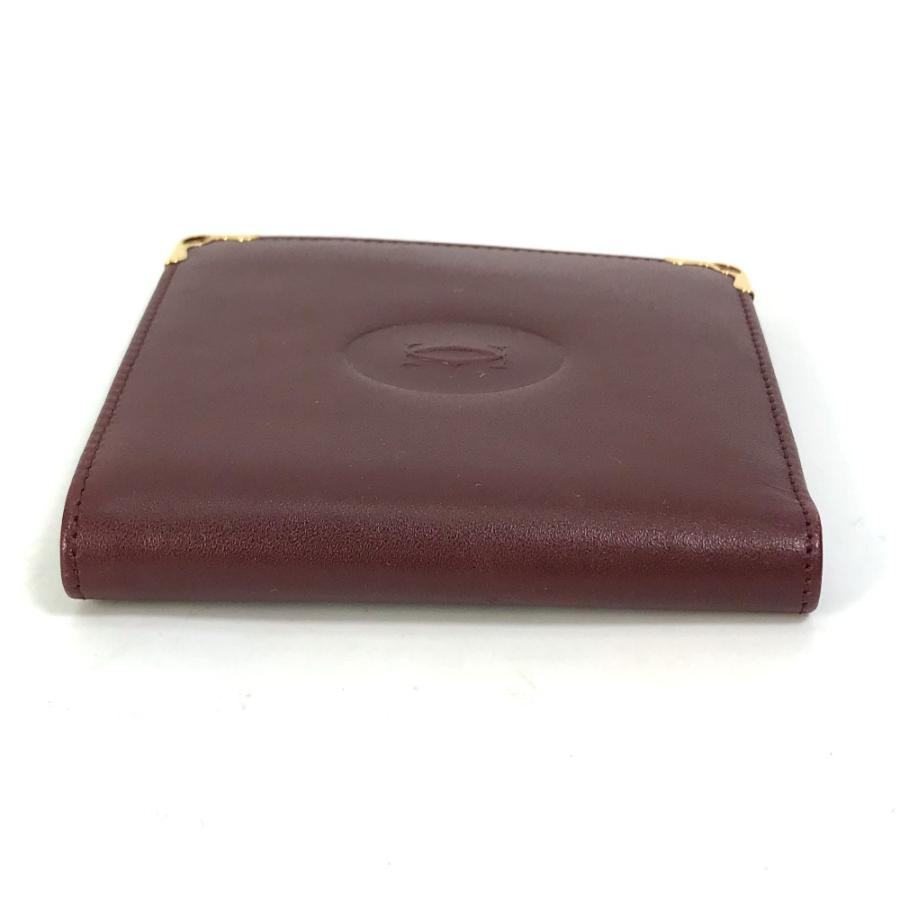 美品 CARTIER カルティエ マストライン 2つ折り財布 ボルドー レディース【中古】 | Cartier | 03
