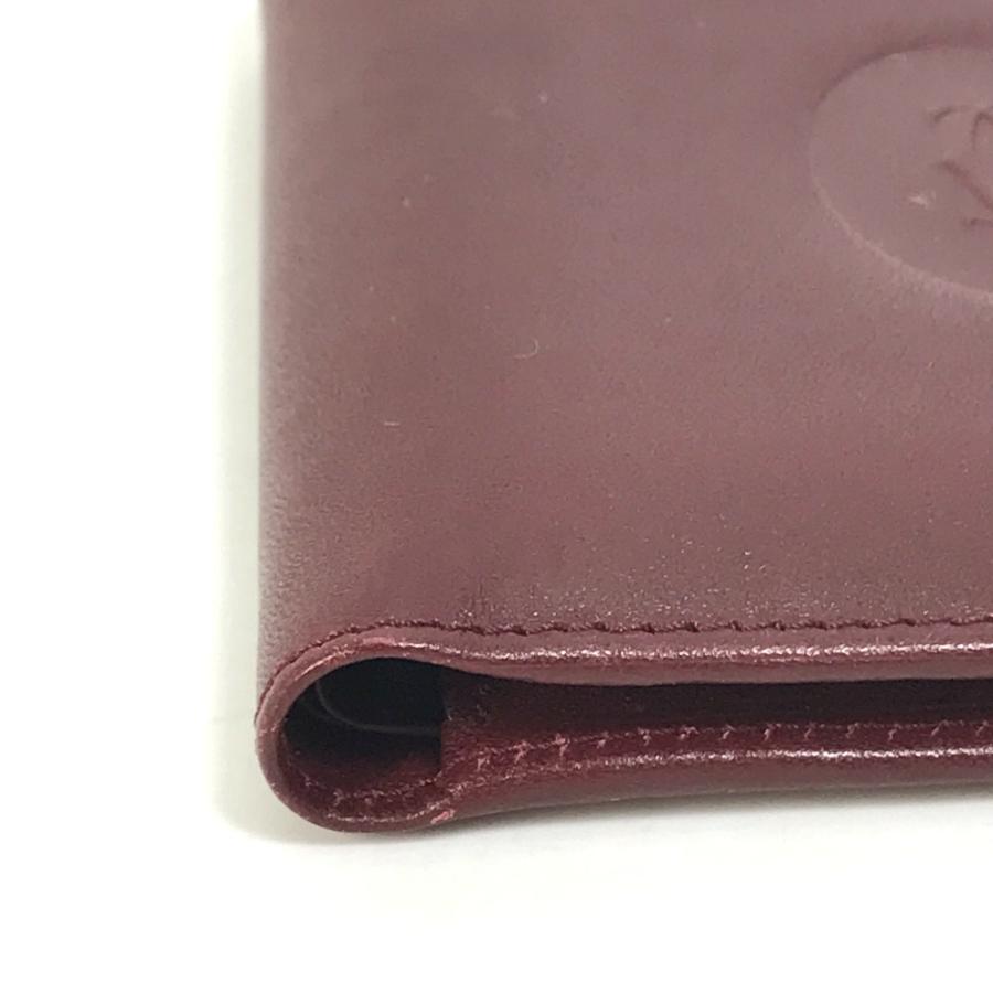 美品 CARTIER カルティエ マストライン 2つ折り財布 ボルドー レディース【中古】 | Cartier | 05