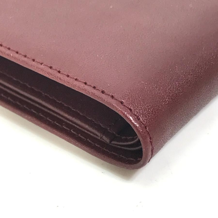 美品 CARTIER カルティエ マストライン 2つ折り財布 ボルドー レディース【中古】 | Cartier | 06