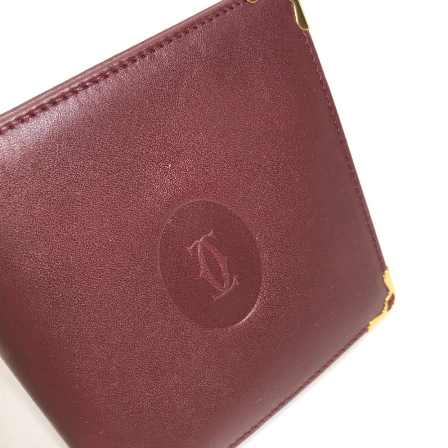 美品 CARTIER カルティエ マストライン 2つ折り財布 ボルドー レディース【中古】 | Cartier | 07