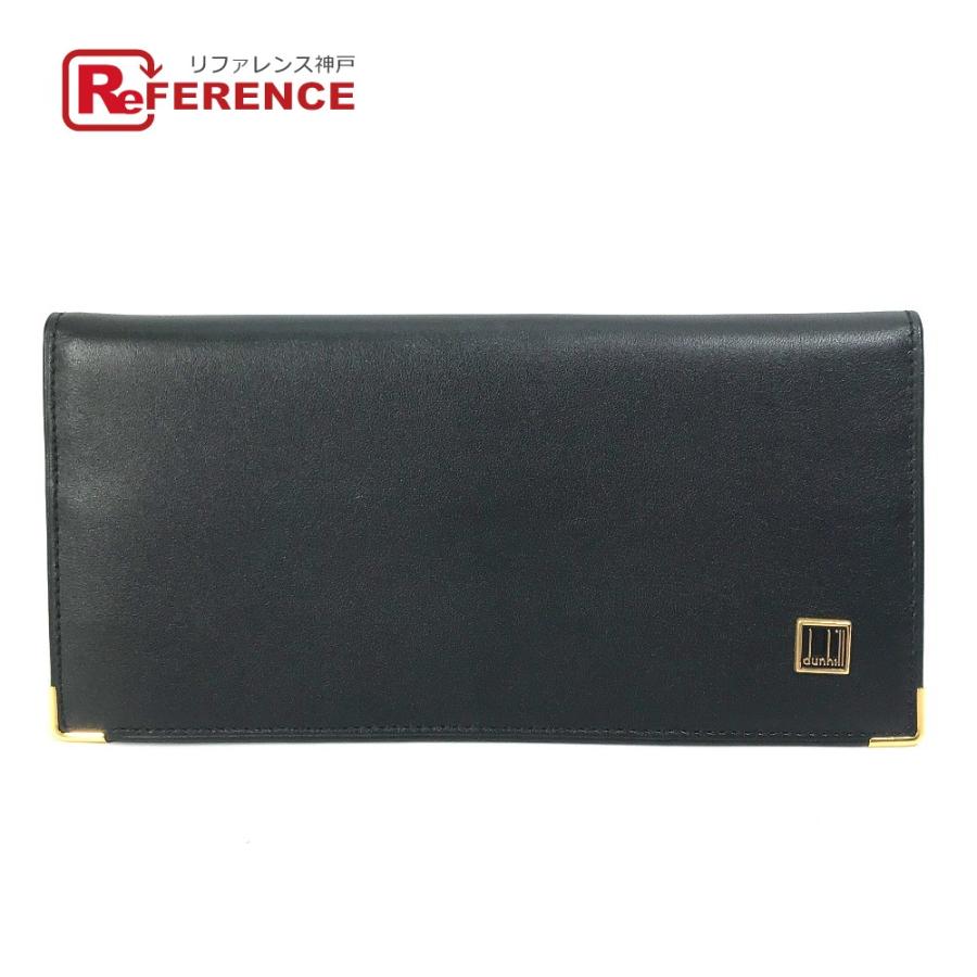 新品同様 Dunhill ダンヒル 2つ折り ロゴ 長財布 ブラック メンズ【中古】 | dunhill