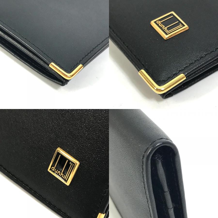 新品同様 Dunhill ダンヒル 2つ折り ロゴ 長財布 ブラック メンズ【中古】 | dunhill | 07