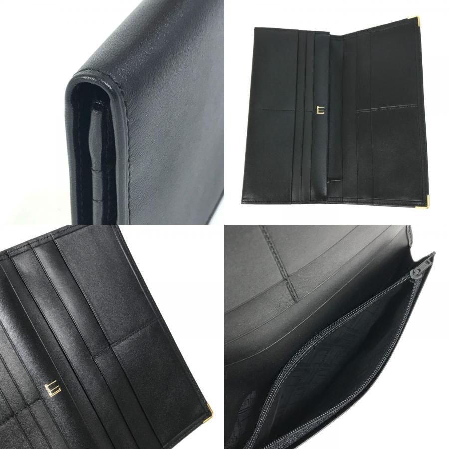 新品同様 Dunhill ダンヒル 2つ折り ロゴ 長財布 ブラック メンズ【中古】 | dunhill | 08