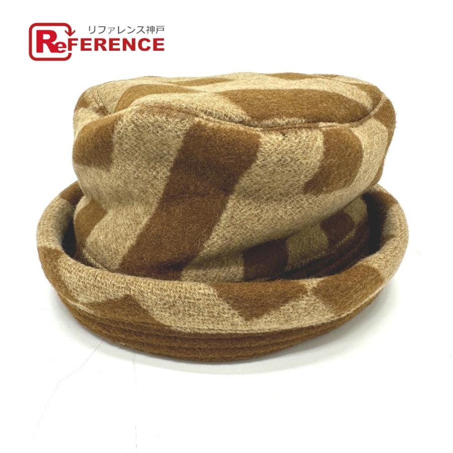 HERMES エルメス キャメルハット Hロゴ 帽子 ブラウン レディース【中古】 | HERMES