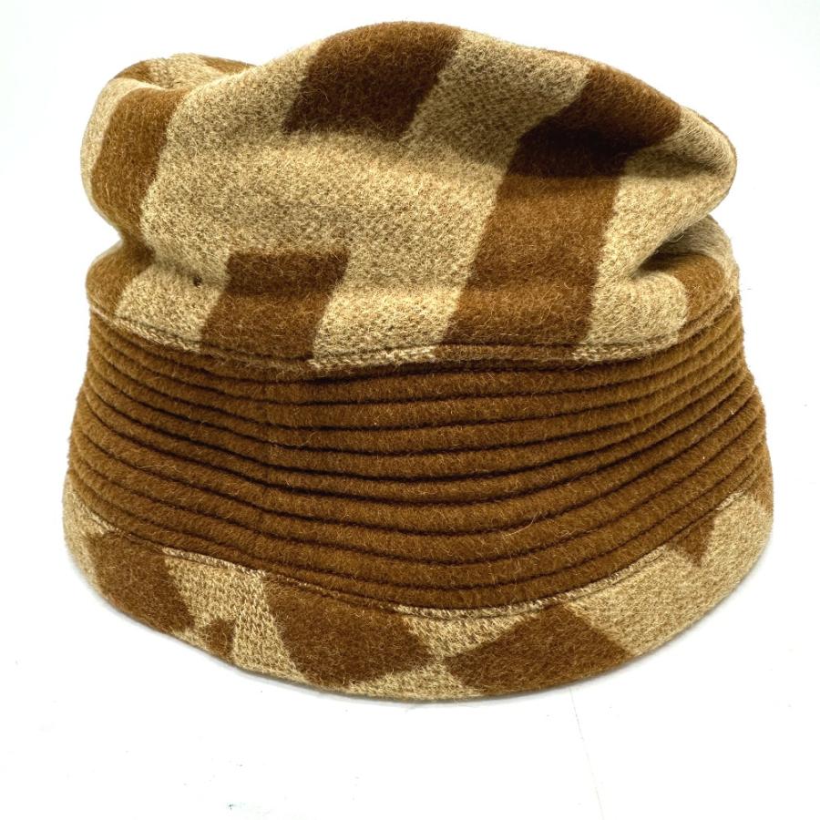 HERMES エルメス キャメルハット Hロゴ 帽子 ブラウン レディース【中古】 | HERMES | 08