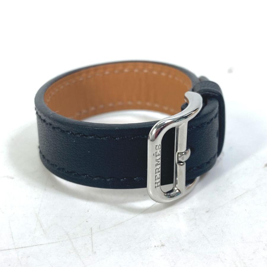 新品同様 HERMES エルメス ベルトモチーフ スカーフリング ブラック レディース【中古】 | HERMES | 02