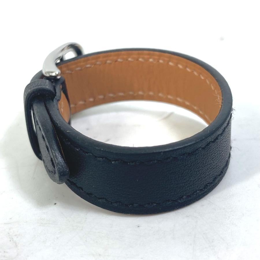 新品同様 HERMES エルメス ベルトモチーフ スカーフリング ブラック レディース【中古】 | HERMES | 03