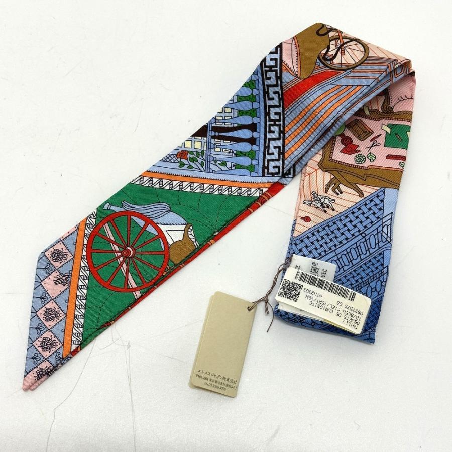 未使用 HERMES エルメス ツイリー オブジェ ドゥ キュリオジテ ファッション小物  スカーフ グリーン レディース【中古】 | HERMES | 03