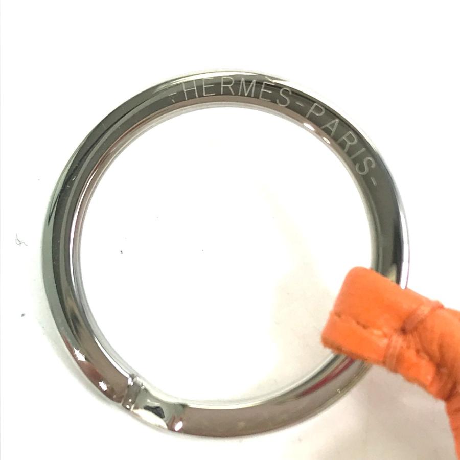 新品同様 HERMES エルメス カルメン ウノドス フリンジ キーリング キーホルダー オレンジ レディース【中古】 | HERMES | 07