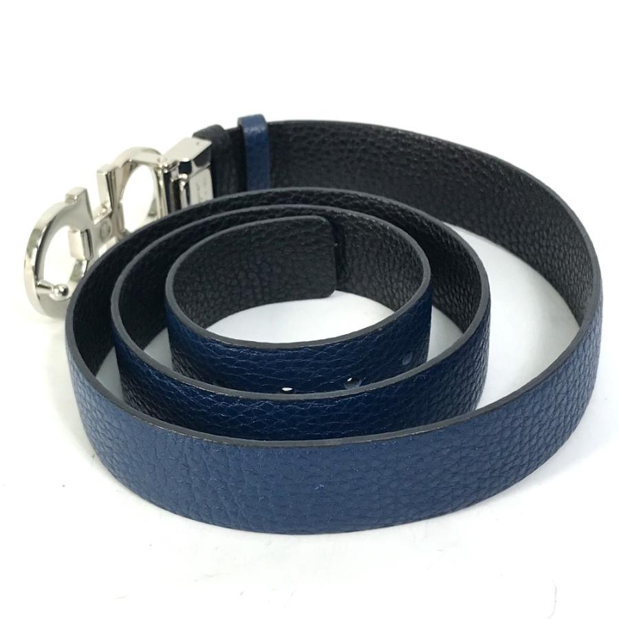 Salvatore Ferragamo サルヴァトーレフェラガモ リバーシブル ファッション小物 ガンチーニ ベルト ネイビー×ブラック レディース【中古】 |  | 01