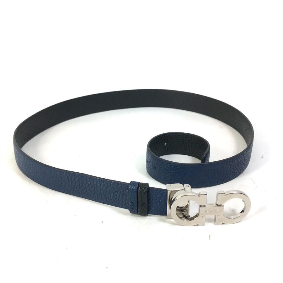 Salvatore Ferragamo サルヴァトーレフェラガモ リバーシブル ファッション小物 ガンチーニ ベルト ネイビー×ブラック レディース【中古】 |  | 04