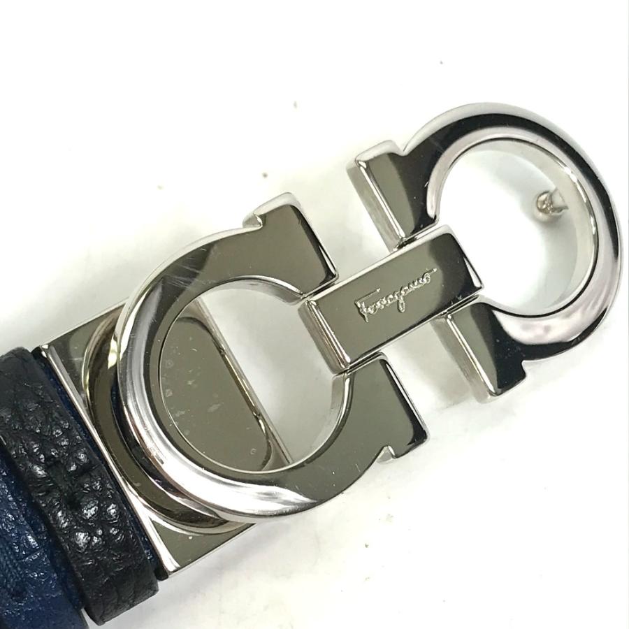 Salvatore Ferragamo サルヴァトーレフェラガモ リバーシブル ファッション小物 ガンチーニ ベルト ネイビー×ブラック レディース【中古】 |  | 06