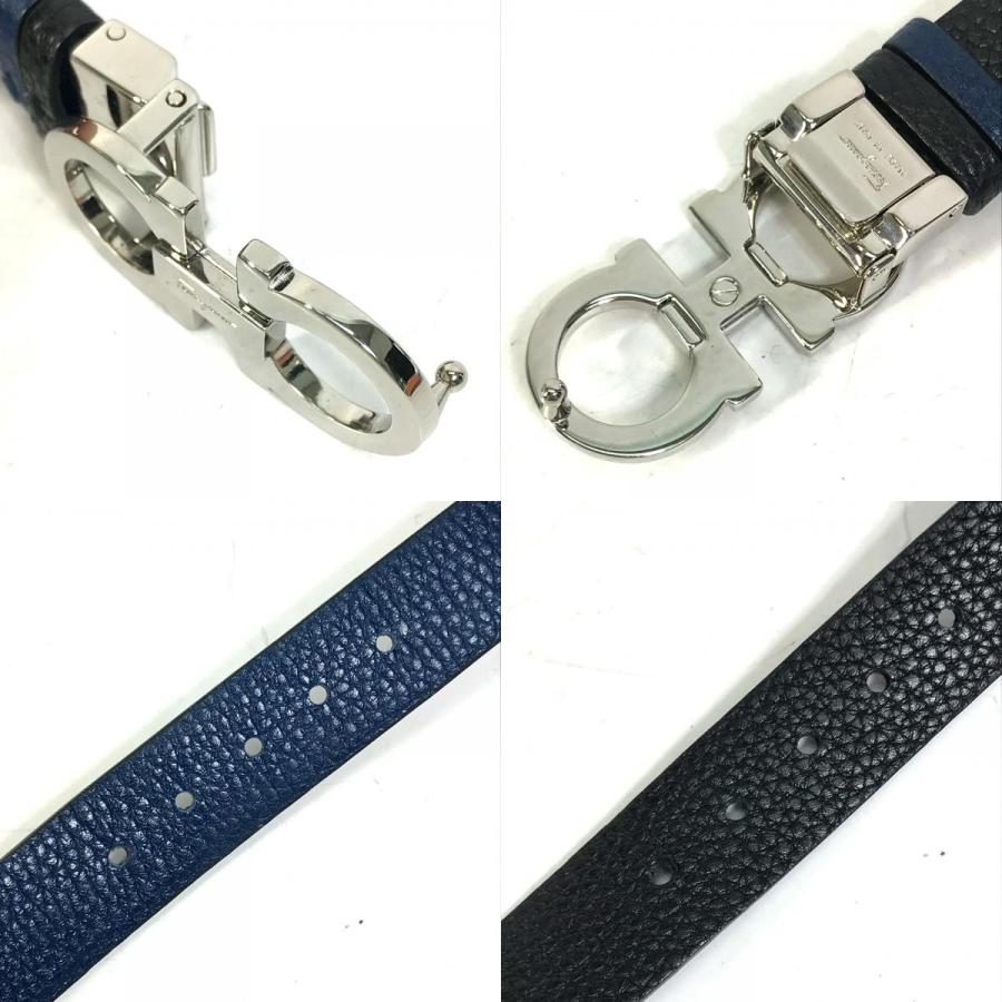 Salvatore Ferragamo サルヴァトーレフェラガモ リバーシブル ファッション小物 ガンチーニ ベルト ネイビー×ブラック レディース【中古】 |  | 08