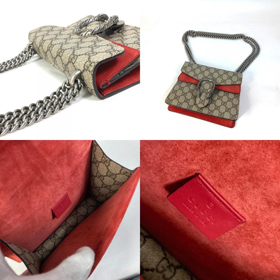 GUCCI グッチ 421970 ディオニュソス チェーン 斜め掛け カバン GG ショルダーバッグ ベージュ レディース【中古】 | GUCCI | 08
