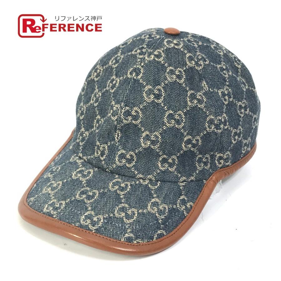 GUCCI グッチ 656206 GG ロゴ 帽子 キャップ帽 ベースボール デニム  