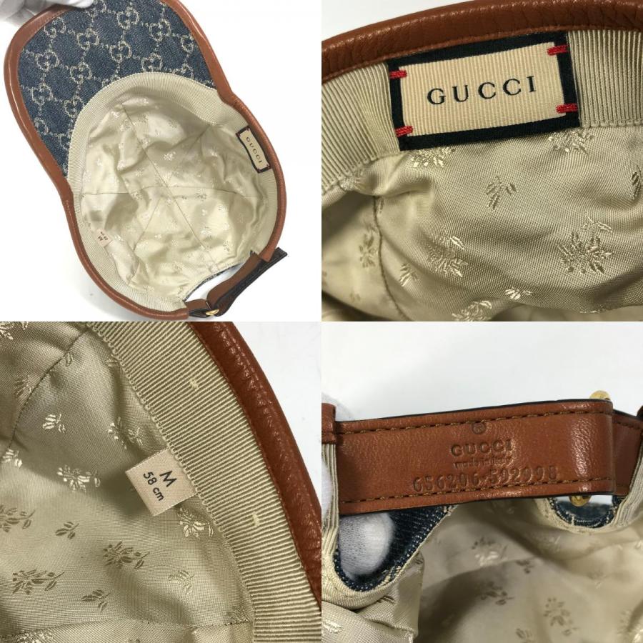 GUCCI（グッチ） 656206 GG ロゴ 帽子 キャップ帽 ベースボール デニム