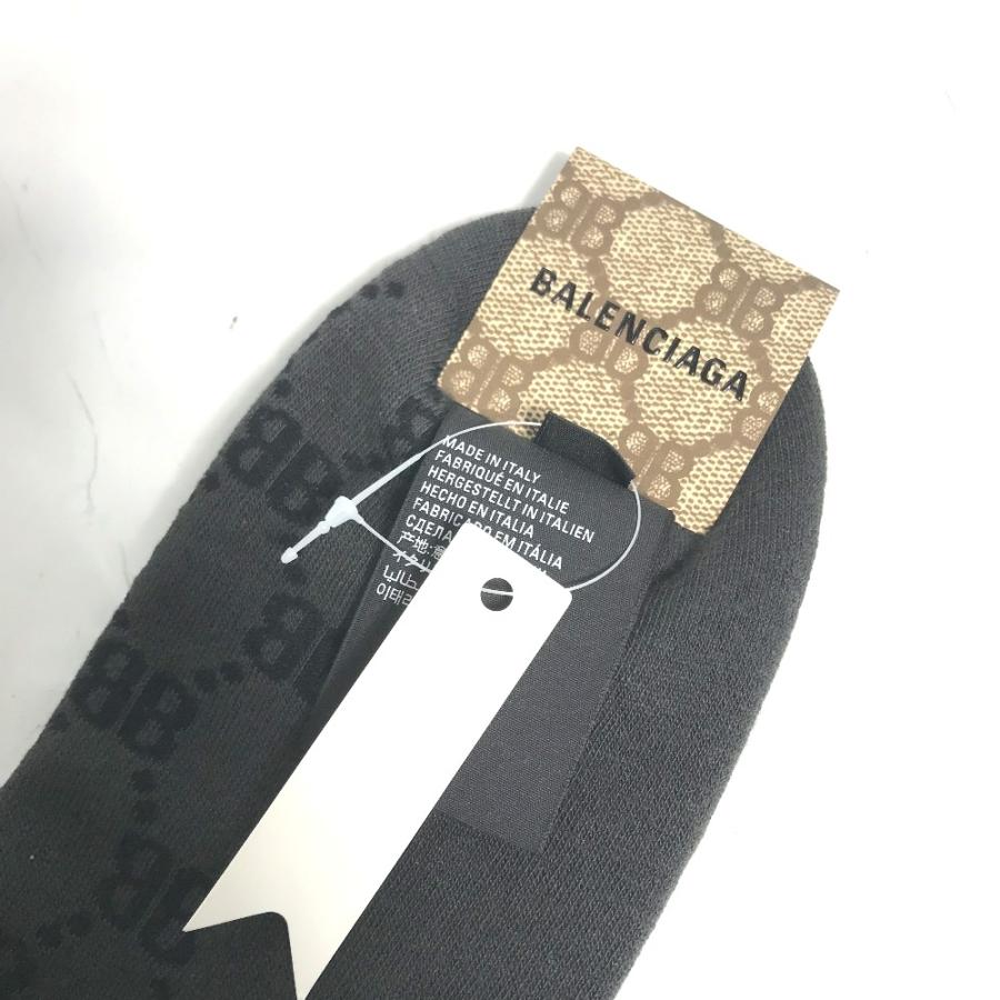 未使用 BALENCIAGA バレンシアガ 681522 ソックス ロゴ BB 靴下 ダークグレー系 メンズ【中古】 | BALENCIAGA | 03