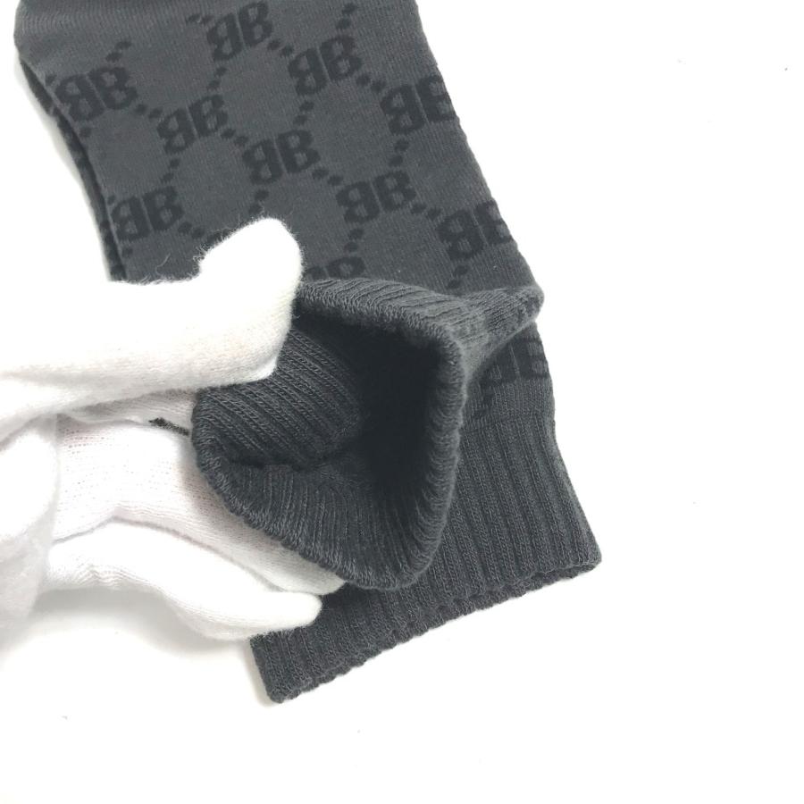 未使用 BALENCIAGA バレンシアガ 681522 ソックス ロゴ BB 靴下 ダークグレー系 メンズ【中古】 | BALENCIAGA | 09