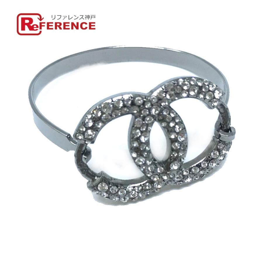 CHANEL シャネル ココマーク CC ラインストーン 04A アクセサリー ブレスレット シルバー【中古】 | CHANEL