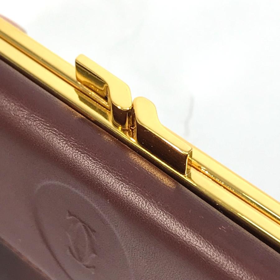新品同様 CARTIER カルティエ がま口 マストライン 2つ折り財布 ボルドー系 レディース【中古】 | Cartier | 06
