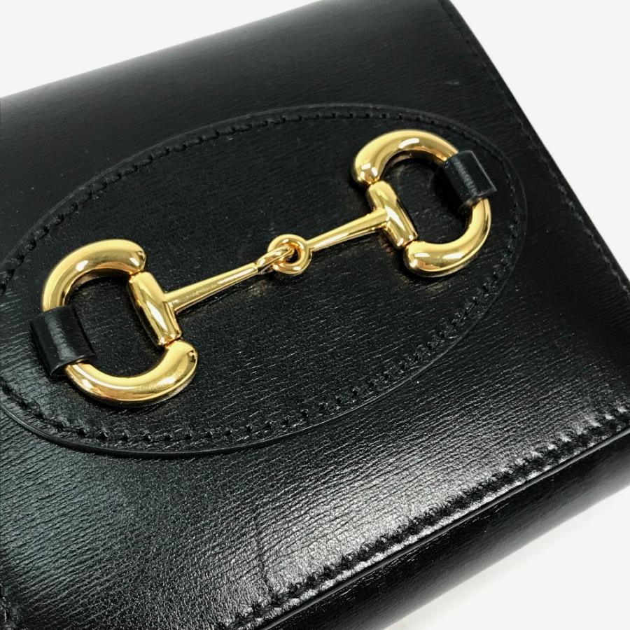 GUCCI グッチ 621891 ホースビット ミディアムウォレット 2つ折り財布 ブラック レディース【中古】 | GUCCI | 04