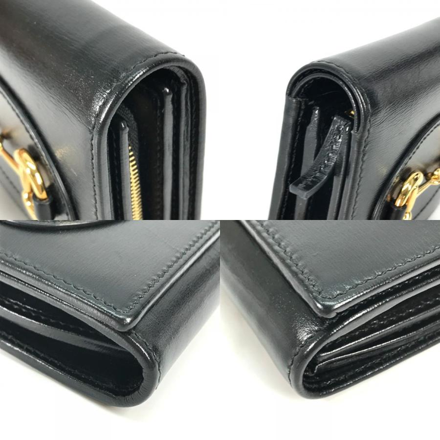 GUCCI グッチ 621891 ホースビット ミディアムウォレット 2つ折り財布 ブラック レディース【中古】 | GUCCI | 08