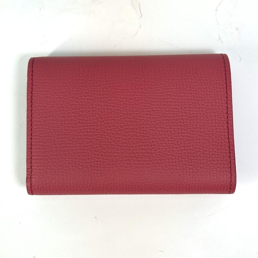 未使用 LOEWE ロエベ トライフォールド ウォレット コンパクト アナグラム 3つ折り財布 ピンク系 レディース【中古】 | LOEWE | 01