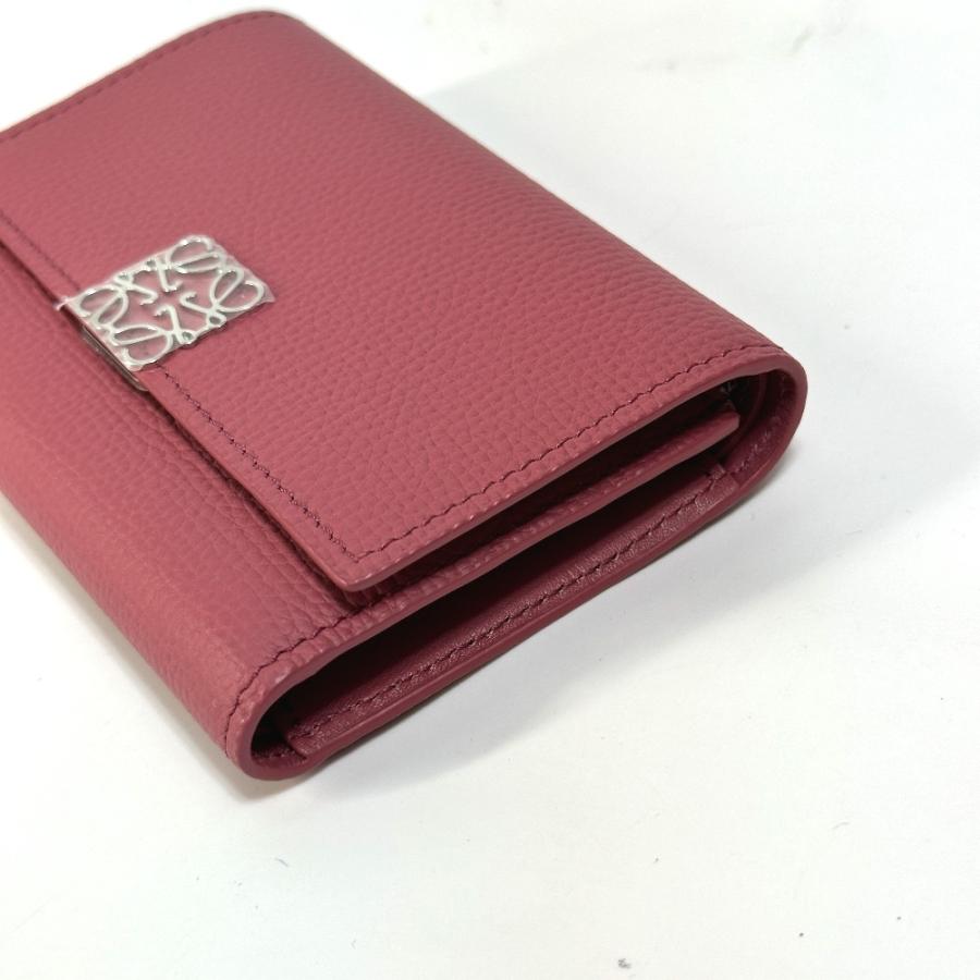 未使用 LOEWE ロエベ トライフォールド ウォレット コンパクト アナグラム 3つ折り財布 ピンク系 レディース【中古】 | LOEWE | 03