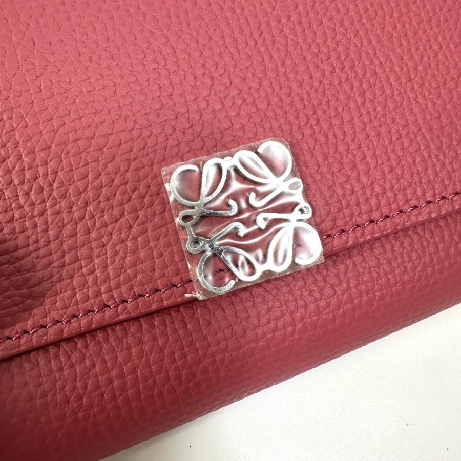未使用 LOEWE ロエベ トライフォールド ウォレット コンパクト アナグラム 3つ折り財布 ピンク系 レディース【中古】 | LOEWE | 05