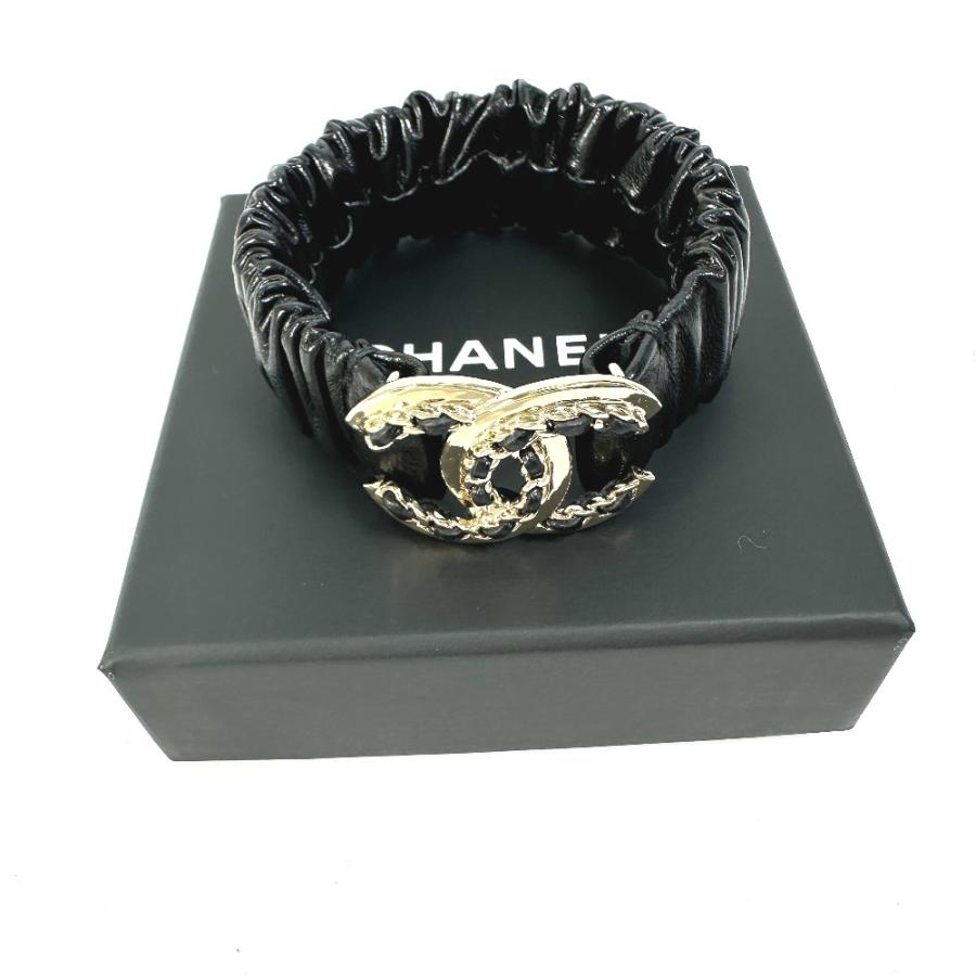 CHANEL シャネル B22P CC ココマーク シュシュ ブラック レディース【中古】 | CHANEL | 08