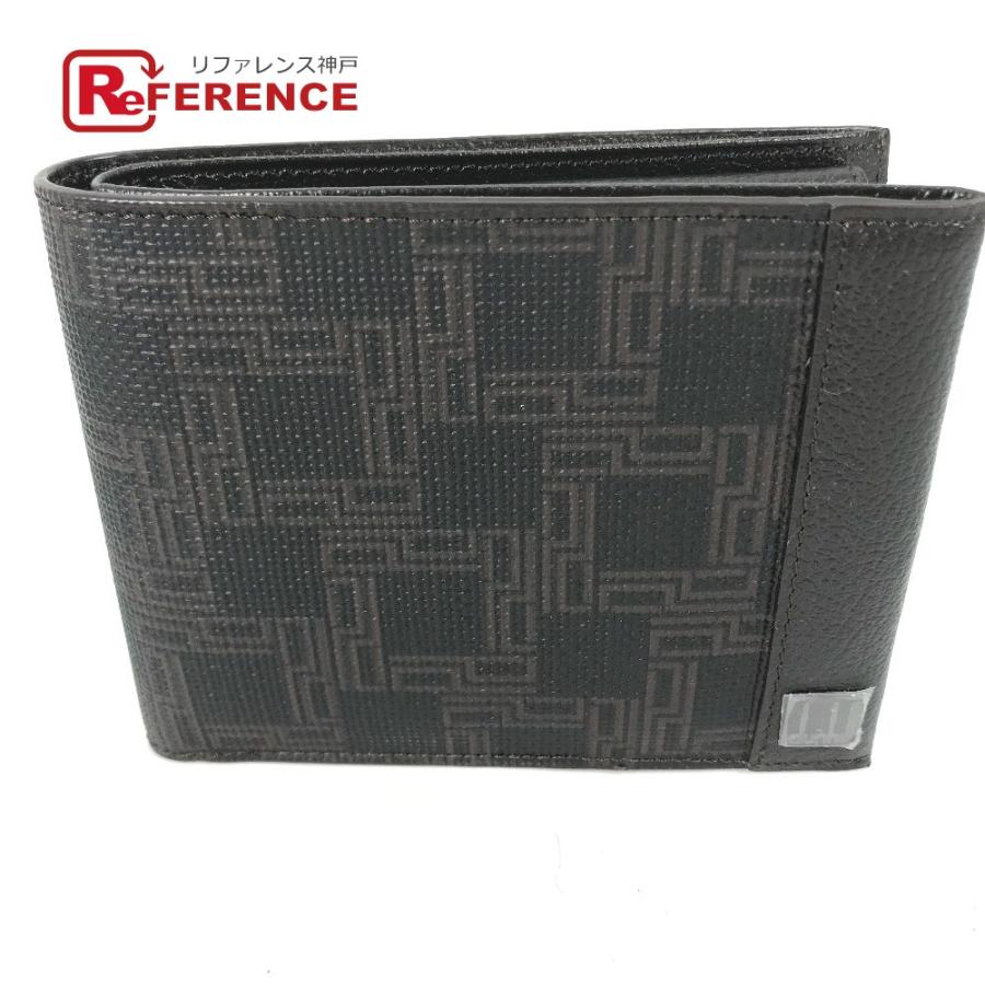 新品同様 Dunhill ダンヒル 短財布 コンパクトウォレット ロゴ 2つ折り財布 ダークブラウン系 メンズ【中古】 | dunhill