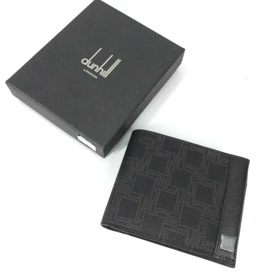 新品同様 Dunhill ダンヒル 短財布 コンパクトウォレット ロゴ 2つ折り財布 ダークブラウン系 メンズ【中古】 | dunhill | 03
