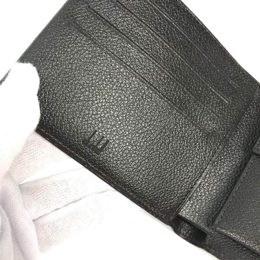 新品同様 Dunhill ダンヒル 短財布 コンパクトウォレット ロゴ 2つ折り財布 ダークブラウン系 メンズ【中古】 | dunhill | 08
