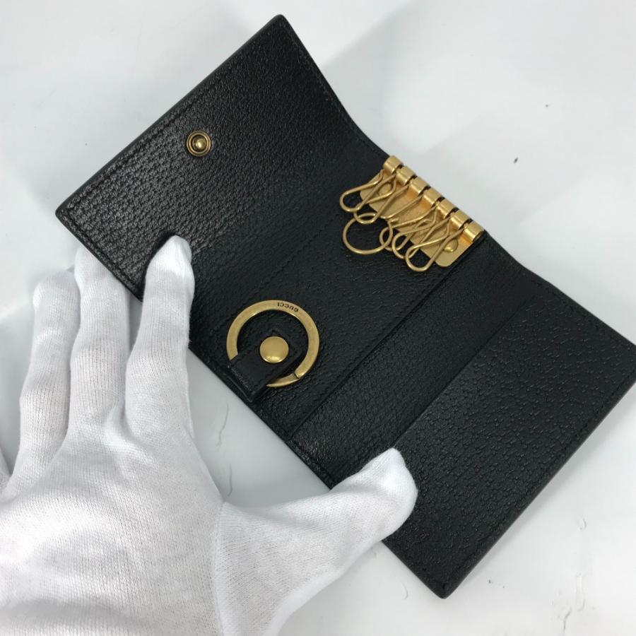 美品 GUCCI グッチ 435305 6連 鍵 GGマーモント キーケース ブラック レディース【中古】 | GUCCI | 06
